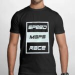 T-Shirt Pour Homme En Coton - Speed - Col Rond - Noir