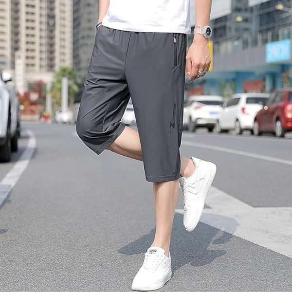 Pantacourt K18 Ultra Souple - Elastiqué - Séchage Rapide - Light Grey