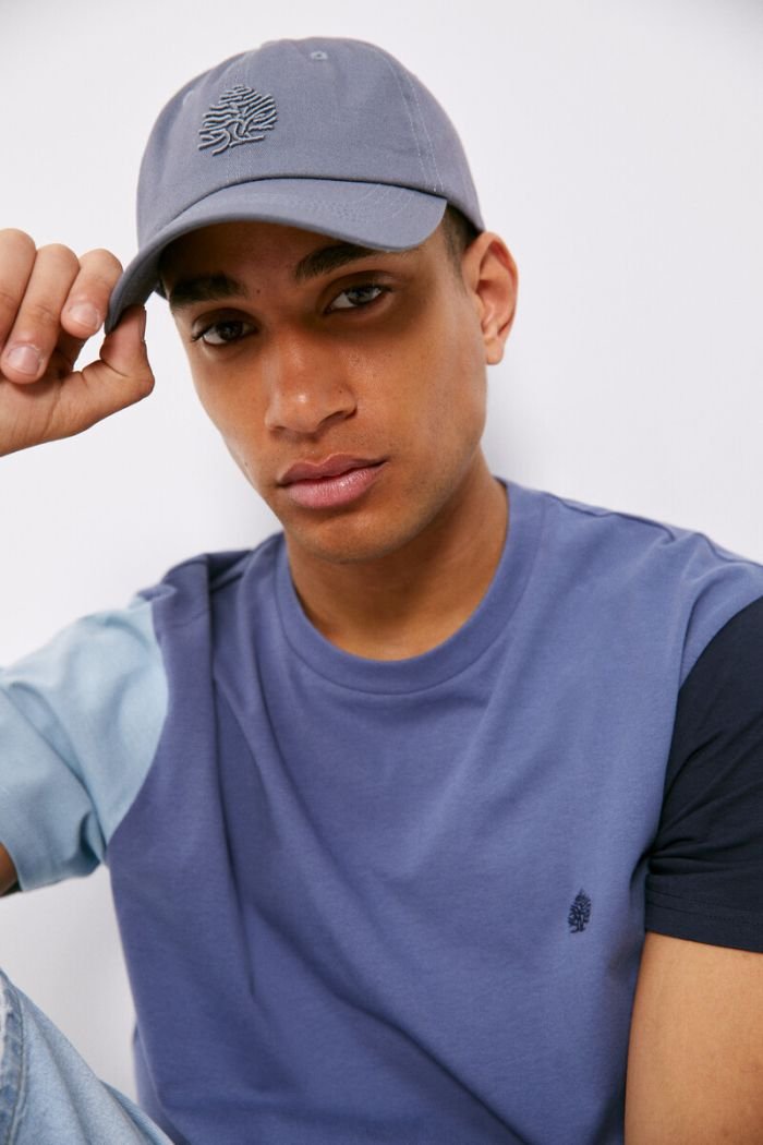 t shirt springfield ras du cou 7122233 – Color Block – Bleu Moyen 1