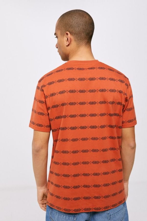 T-Shirt Springfield - 100% Coton - Imprimé AOP - Orange – Image 2