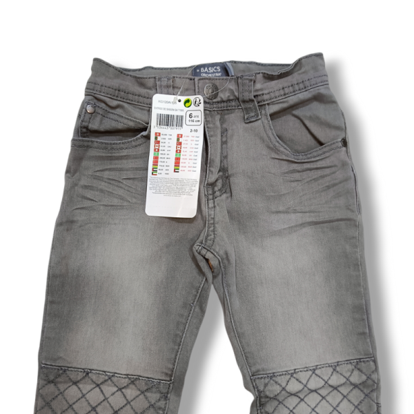 Pantalon Jean Slim Orchestra Pour Fille - Gris Effet Délavé – Image 6