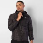 Doudoune Gangster Pour Homme - Avec Capuche Amovible - Noir