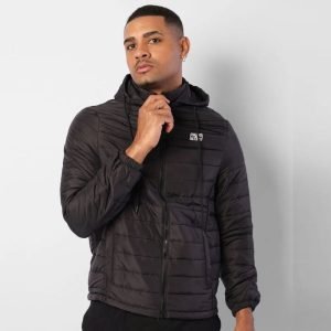 Doudoune Gangster Pour Homme - Avec Capuche Amovible - Noir
