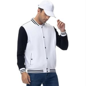 Veste Bombers Légère En Coton Avec Col Officier - TBY - Blanc