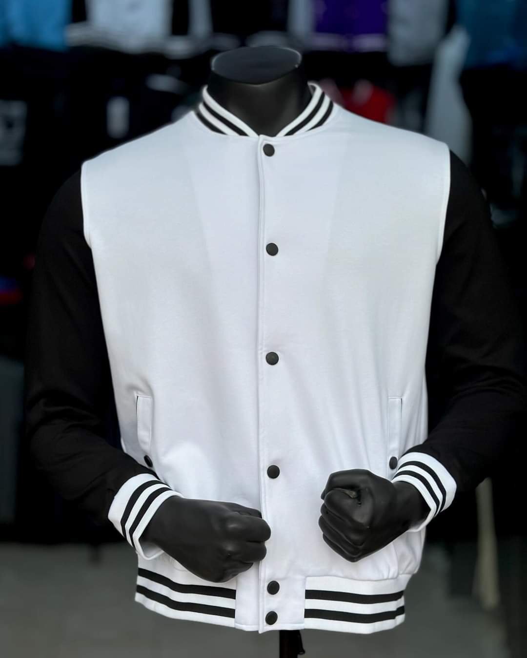 Veste Bombers Légère En Coton Avec Col Officier - TBY - Blanc – Image 8