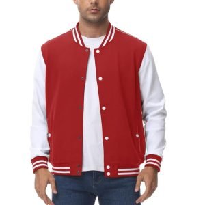 Veste Bombers Légère En Coton Avec Col Officier - TBY - Rouge