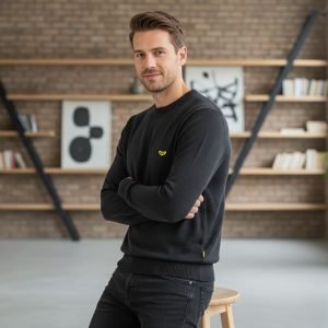 Pull Italien POP84 - Ras Du Cou - Gris Foncé