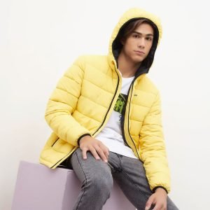 Veste Matelassée BEARCLIFF - Avec Capuche - Jaune