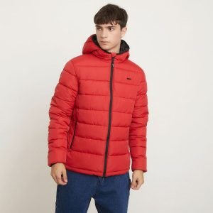 Veste Matelassée BEARCLIFF - Avec Capuche - Rouge