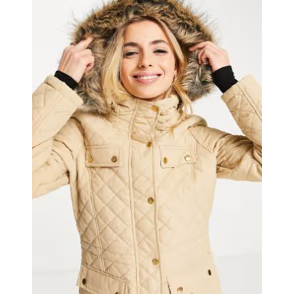 Doudoune Matelassée losanges - Brave soul - CG580610 - Beige – Image 2