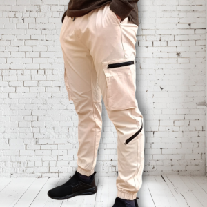 Pantalon Pull & Bear - Jogger Cargo Multipoches - HFD-167 - Beige