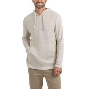 Sweat RAINFOREST HENLEY - à Capuche Avec Poche Kangourou - Beige