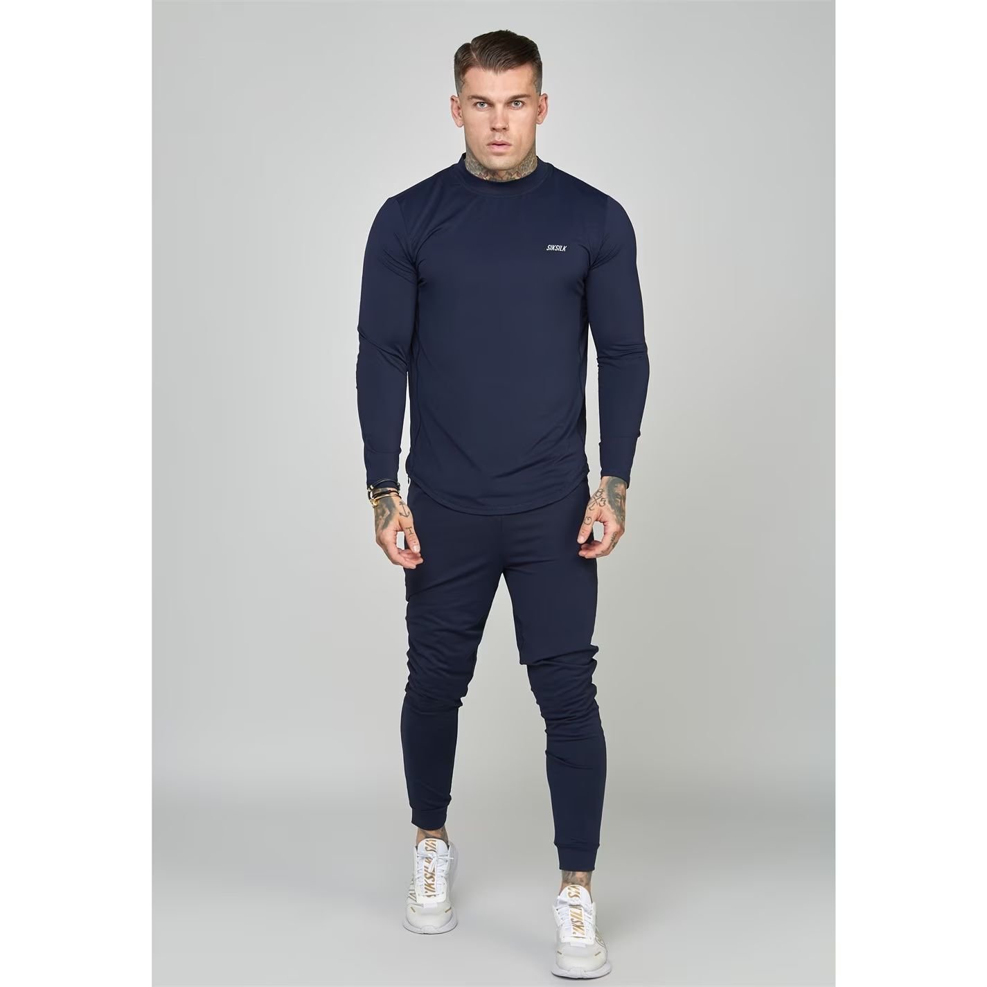 Pantalon Siksilik SS-24687 Muscle Fit Track Pant – Navy 2