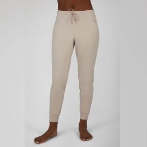 Pantalon De Jogging Femme Yogalicious Avec Poches Latérales Zippées - Beige