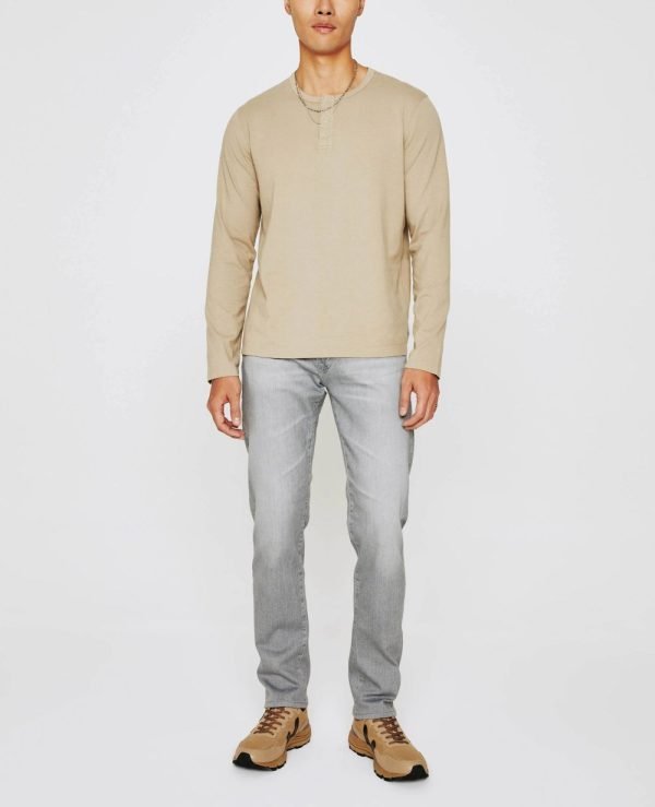 Pull Celio Dégriffé Avec Col Henley - En Coton - Beige – Image 2