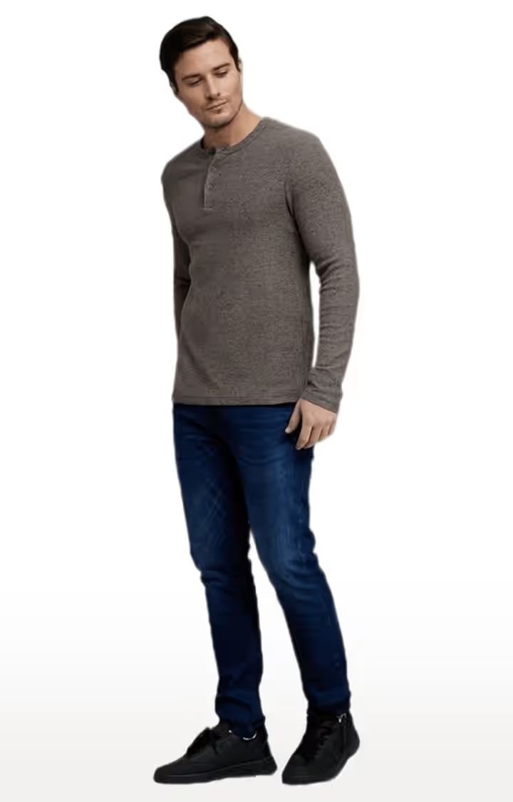 Pull Celio – Henley – Marron – 1