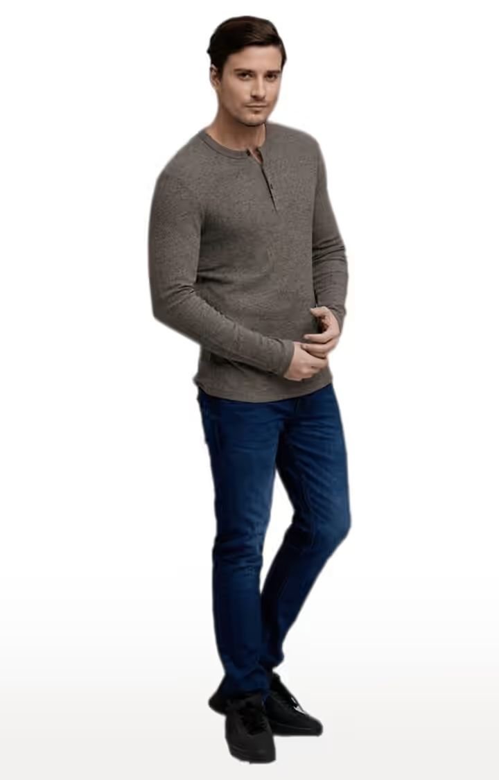 Pull Celio – Henley – Marron – 2
