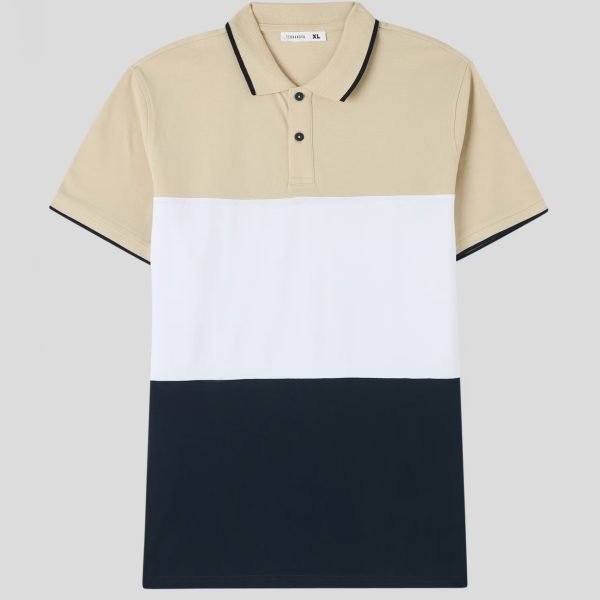 Polo Terranova Color Block - Beige – Image 2