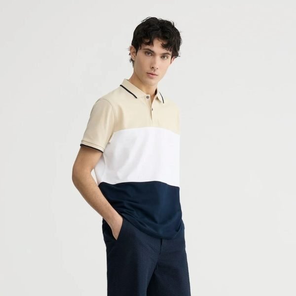 Polo Terranova Color Block - Beige – Image 4