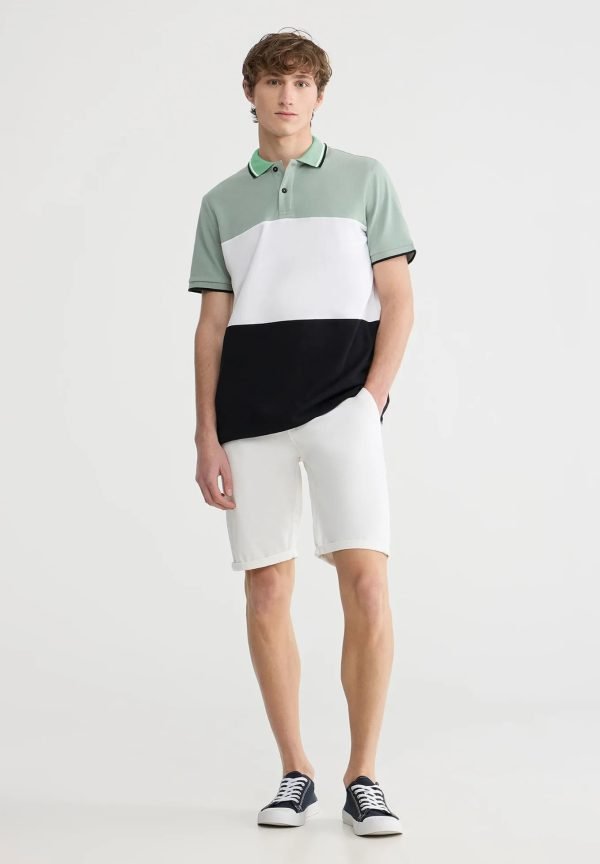 Polo Terranova Color Block - Vert Pastel – Image 3