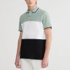 Polo Terranova Color Block – Vert Col Bleu