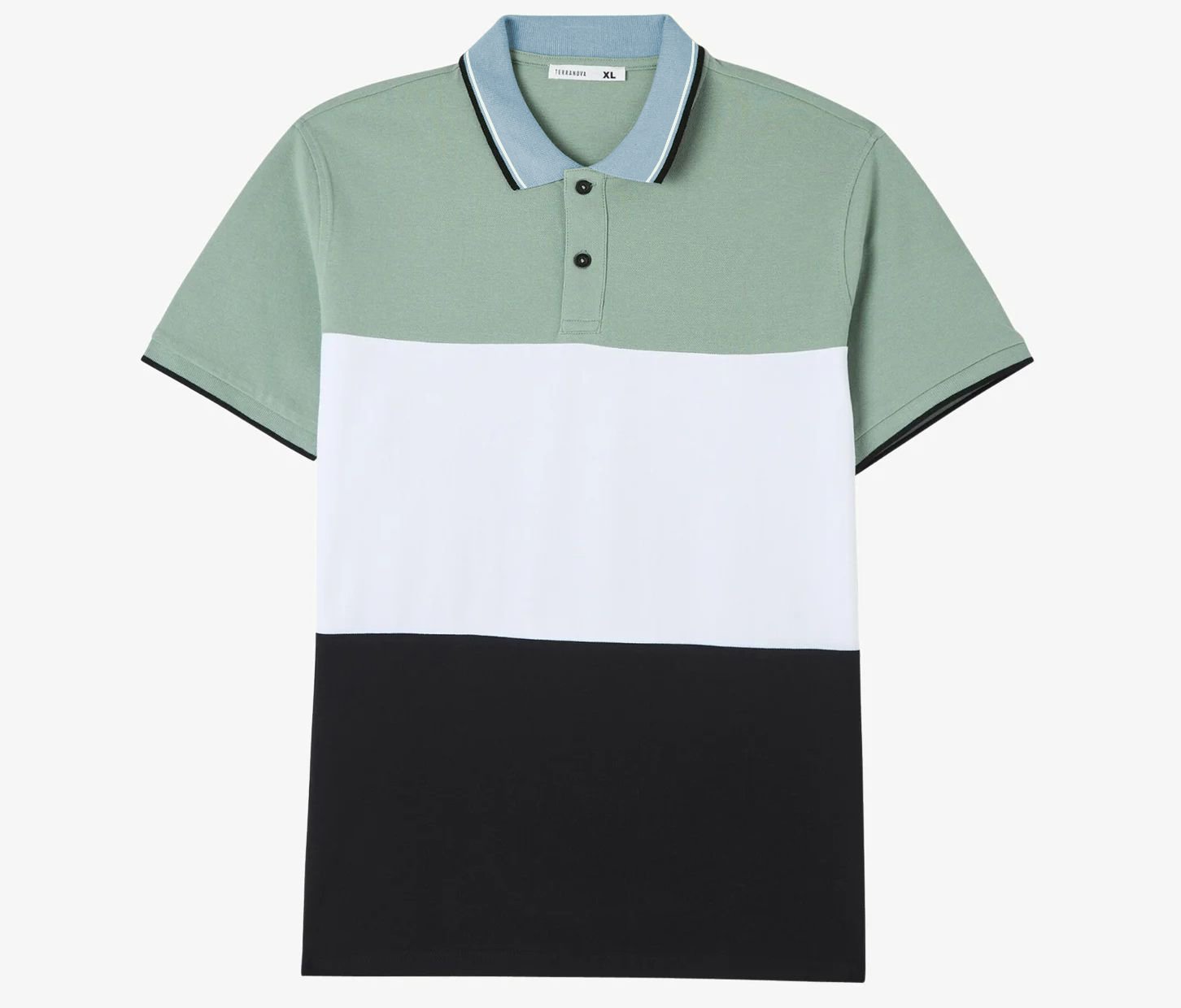 Polo Terranova Color Block – Vert bleu 3
