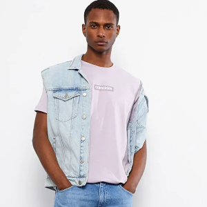 T-shirt – LC WAIKIKI – Ras du cou – imprimé – Violet