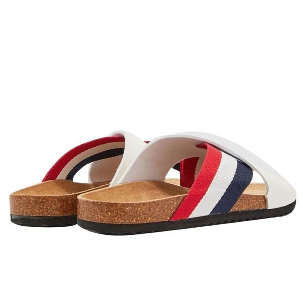 Claquette - Brave Soul - Pour Homme - Croisées À Rayures - CG579231- Blanc/Rouge – Image 6