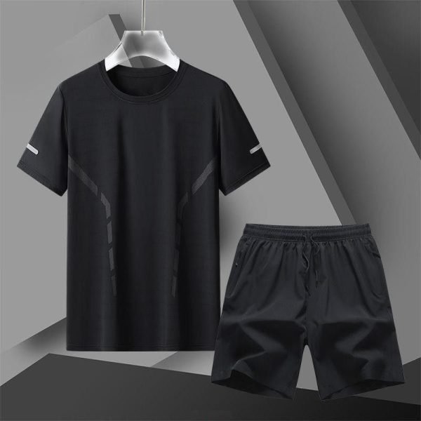 Ensemble Pour Homme Respirant Et Décontracté - Noir – Image 2