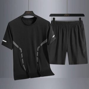 Ensemble Pour Homme Respirant Et Décontracté - Noir