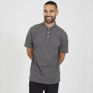 Polo Brave Soul Pour Homme En Pur Coton - Charcoal