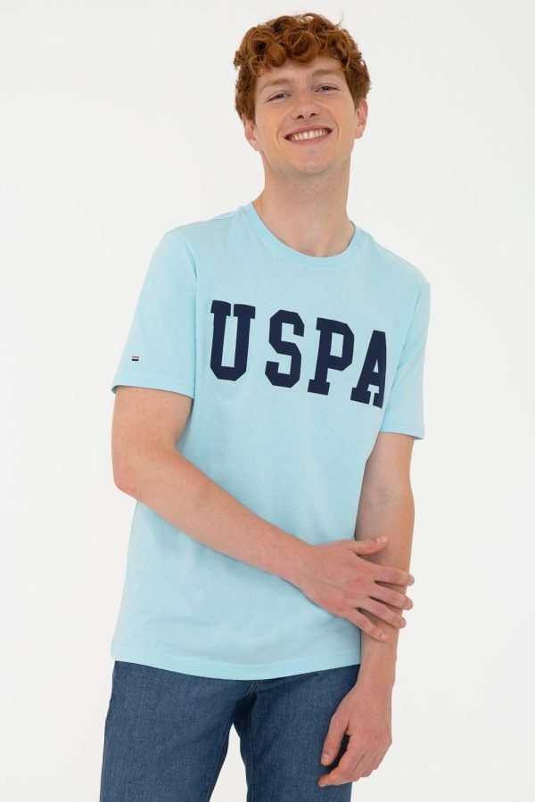T-Shirt US Polo ASSN - Col Rond Pour Homme - Aqua – Image 3