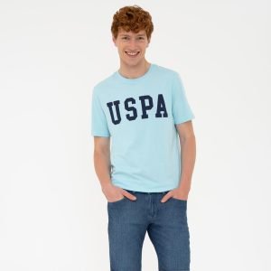 T-Shirt US Polo ASSN - Col Rond Pour Homme - Aqua