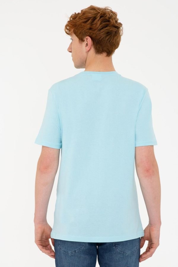 T-Shirt US Polo ASSN - Col Rond Pour Homme - Aqua – Image 5