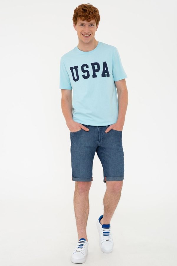T-Shirt US Polo ASSN - Col Rond Pour Homme - Aqua – Image 2