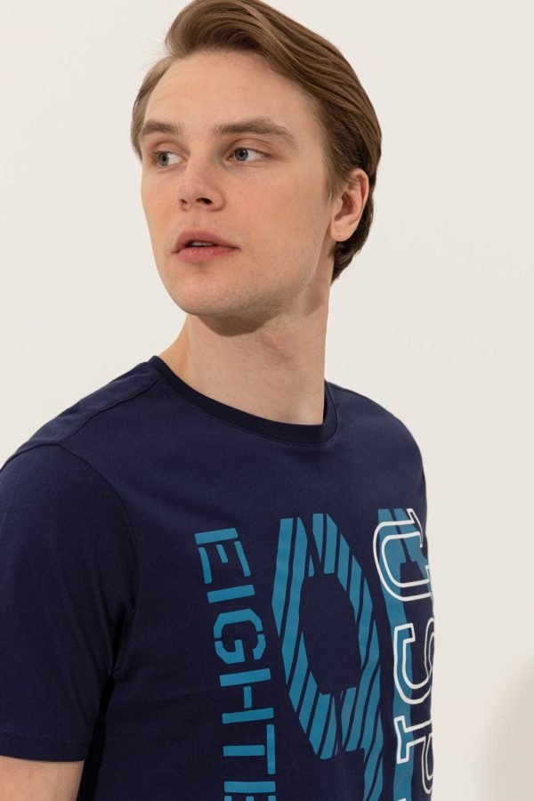T-Shirt US Polo ASSN - Col Rond Pour Homme - Navy – Image 4