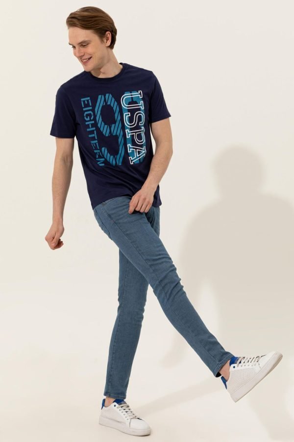T-Shirt US Polo ASSN - Col Rond Pour Homme - Navy – Image 2