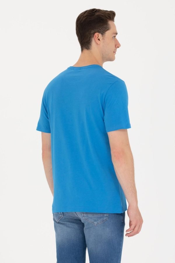 T-Shirt US Polo ASSN - Col Rond Pour Homme - Bleu – Image 5