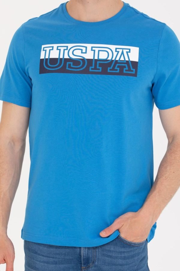 T-Shirt US Polo ASSN - Col Rond Pour Homme - Bleu – Image 6