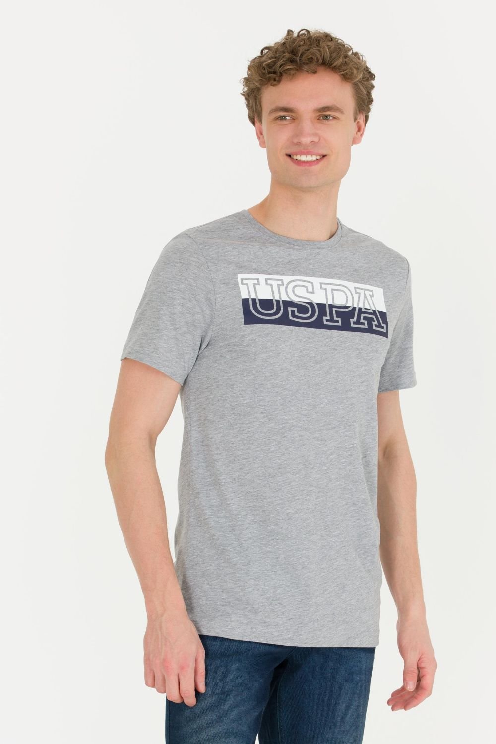 T-Shirt Us Polo Assn Col Rond – 1589601-VR086 – Gris 0 T-Shirt Us Polo Assn Col Rond – 1589601-VR086 – Gris 0