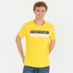 T-Shirt US Polo ASSN - Col Rond Pour Homme - Jaune