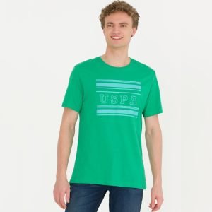 T-Shirt US Polo ASSN - Col Rond Pour Homme - Vert