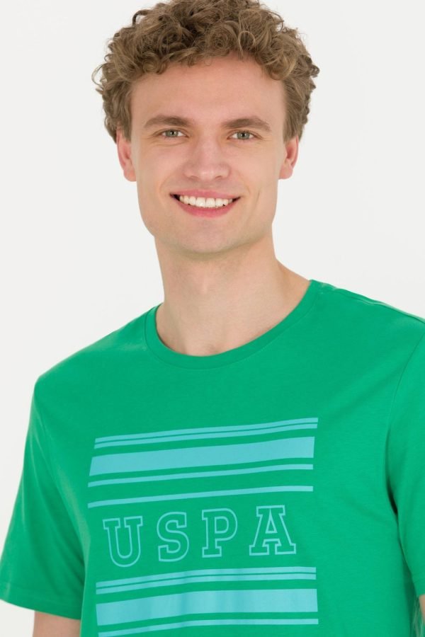 T-Shirt US Polo ASSN - Col Rond Pour Homme - Vert – Image 4