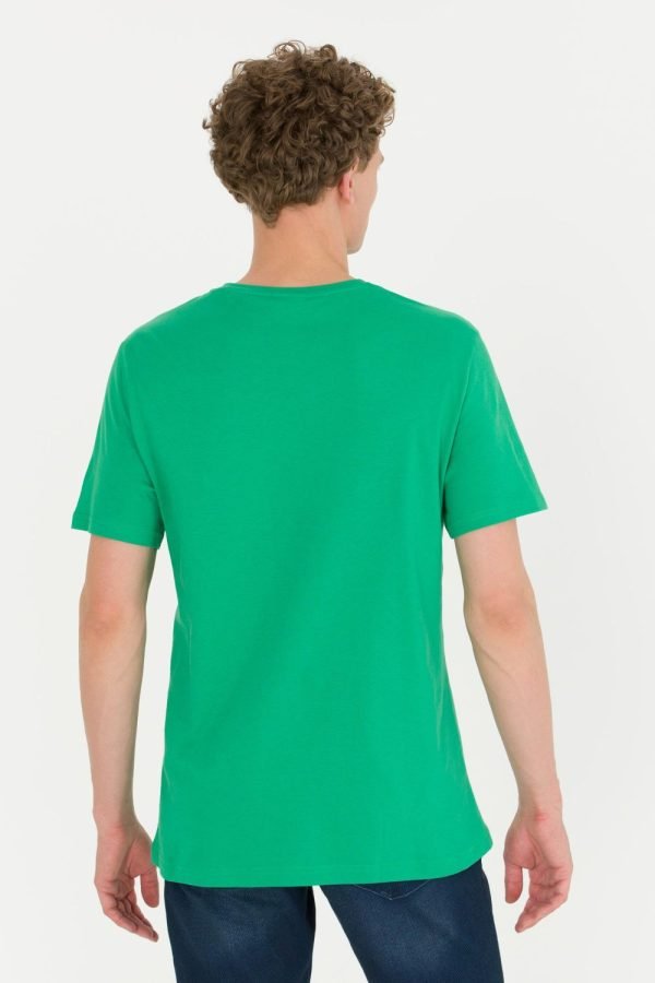 T-Shirt US Polo ASSN - Col Rond Pour Homme - Vert – Image 5