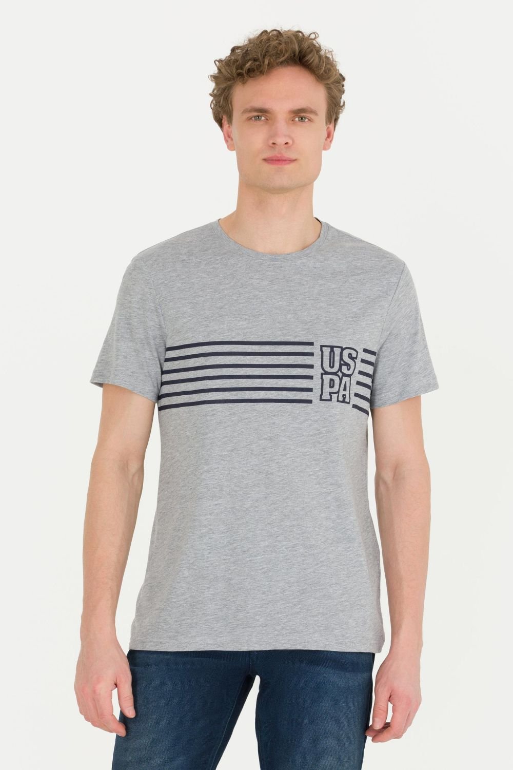 T-Shirt Us Polo Assn Col Rond – 1589690-VR086 – Gris 2