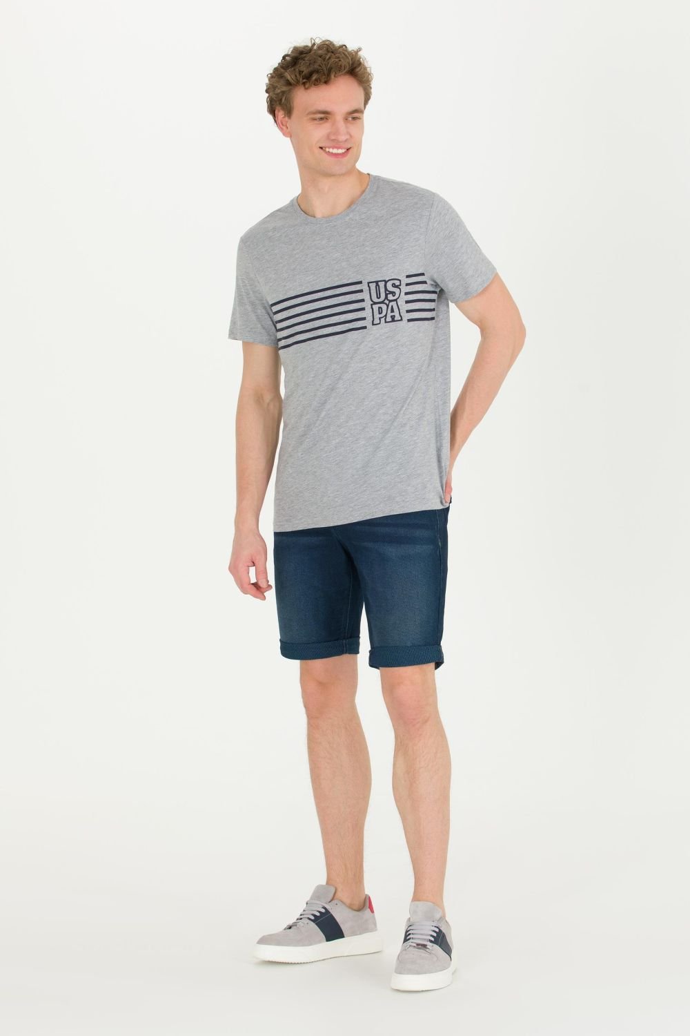 T-Shirt Us Polo Assn Col Rond – 1589690-VR086 – Gris 3