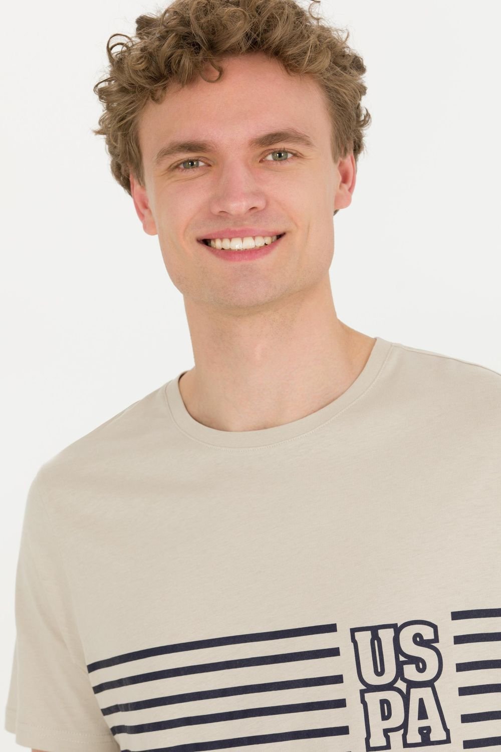 T-Shirt Us Polo Assn Col Rond – 1589690.VR049 – Beige 1