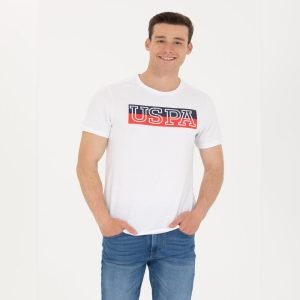 T-Shirt US Polo ASSN - Col Rond Pour Homme - Blanc