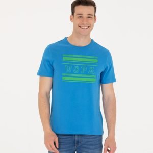 T-Shirt US Polo ASSN - Col Rond Pour Homme - Bleu