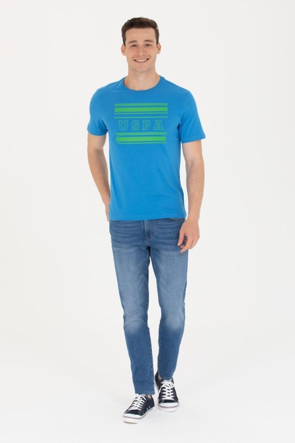 T-Shirt US Polo ASSN - Col Rond Pour Homme - Bleu – Image 2